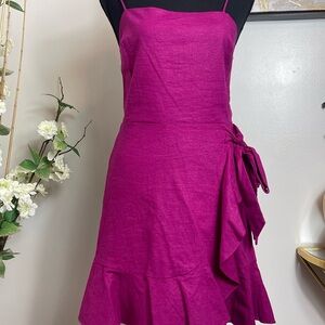 Express Magenta Mini Dress with Bow Detail